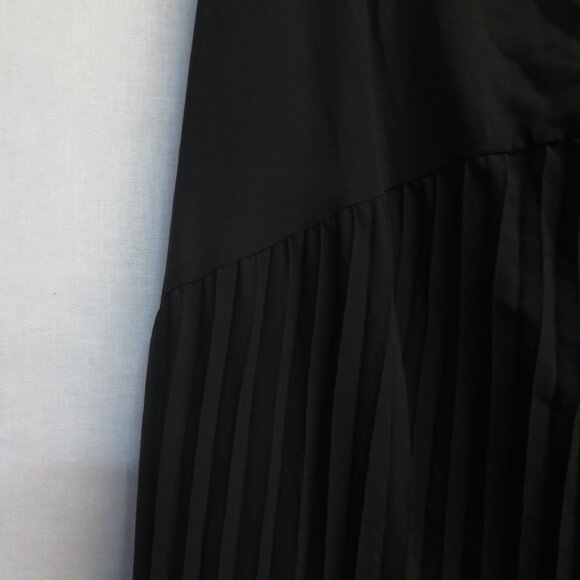 LULUS WOMEN'S STRAPLESS PLEATED BLACK DRESS - BLACK -  X-LARGE - Picture 2 of 8